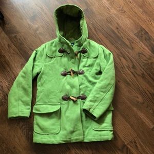 Gap kids bright green toggle preppy jacket!